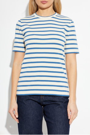 JIL SANDER+ Bawełniany T-shirt ze wzorem w pasy
