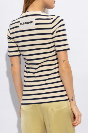 JIL SANDER+ T-shirt ze wzorem w paski