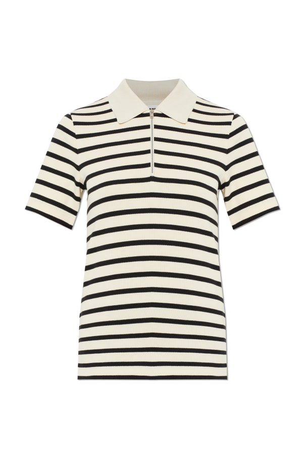 Polo shirt with striped pattern od JIL SANDER+