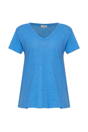 T-shirt z dekoltem w serek