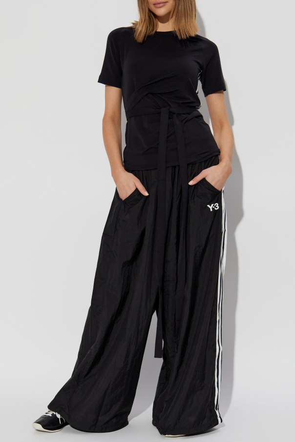 Y-3 T-shirt with drawstrings