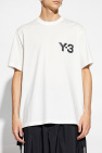 Y-3 WHITE T-shirt with printed logo