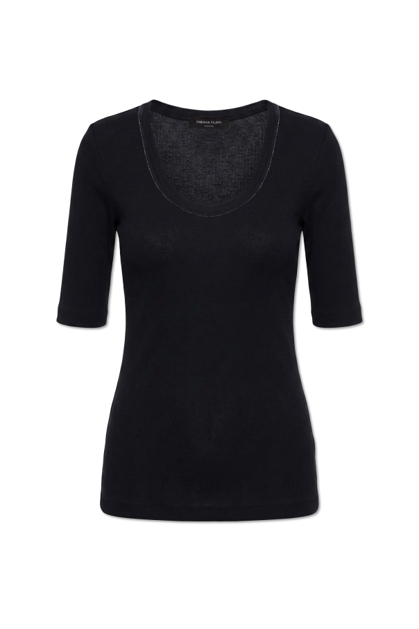 Fabiana Filippi T-shirt with shimmering sequins