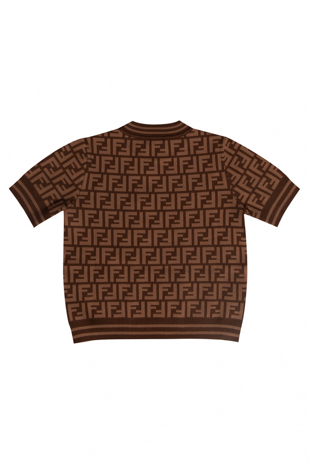 Fendi Kids Bucket fendi stripe detail knitted cardigan item