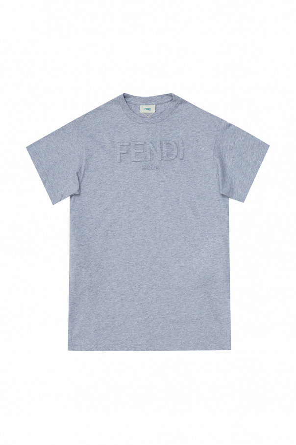 Fendi Kids Fendi raised logo medium pouch