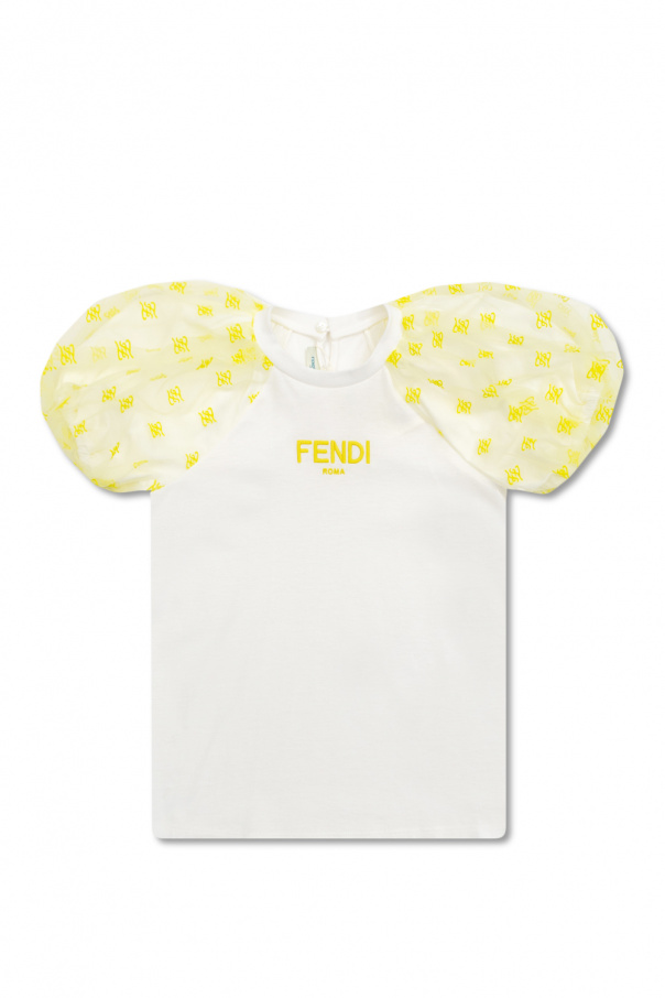 fendi pearl Kids T-shirt with logo