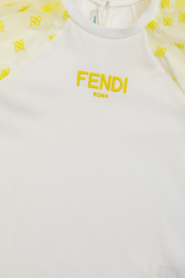 fendi SHORT Kids T-shirt with logo