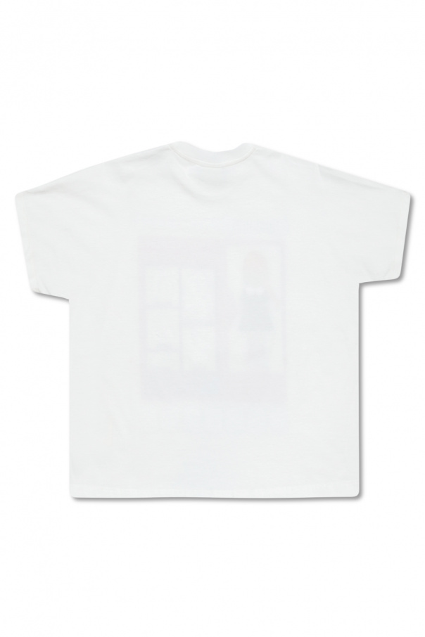fendi logo-embroidered Kids Oversize T-shirt