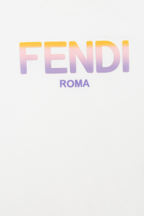 Fendi Kids Fendi logo knitted beanie