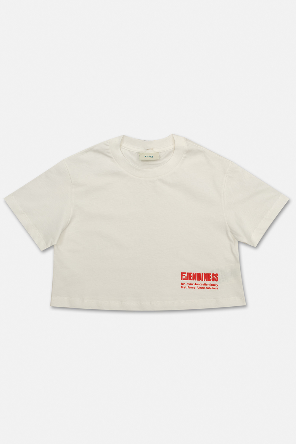 Fendi Kids Cropped T-shirt