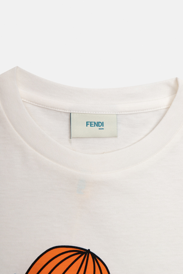 Fendi blend Kids T-shirt with logo