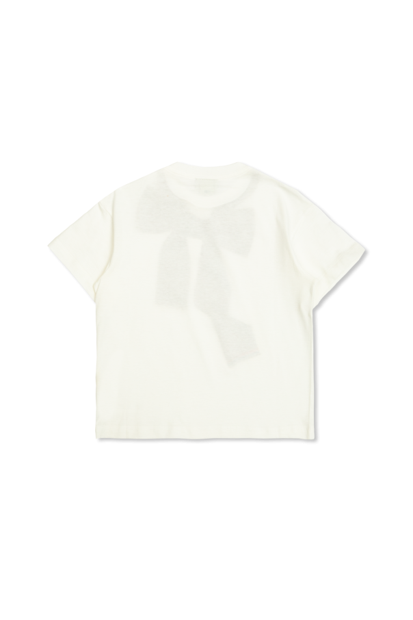 Fendi Kids Bawełniany t-shirt z nadrukiem