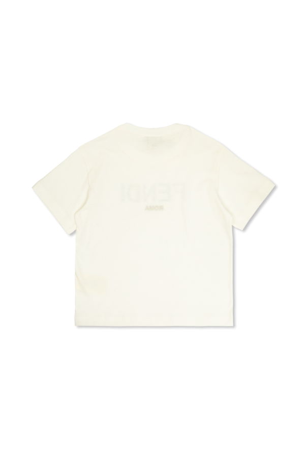 Fendi Kids T-shirt with a colorful printed logo