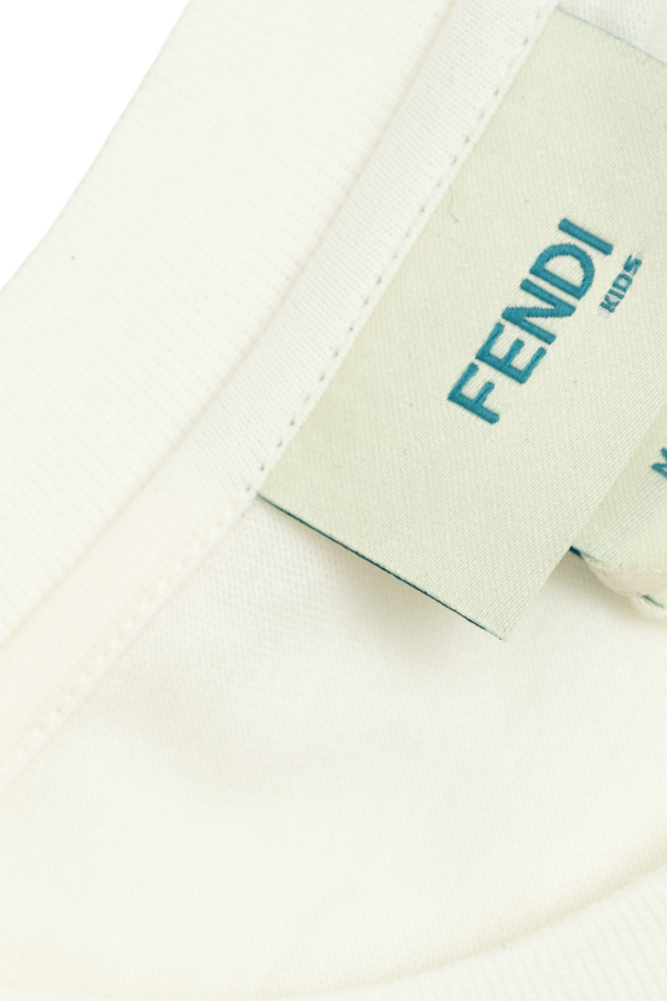 Fendi Kids T-shirt with a colorful printed logo