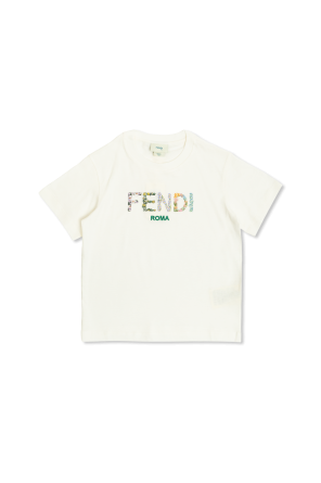T-shirt with a colorful printed logo
