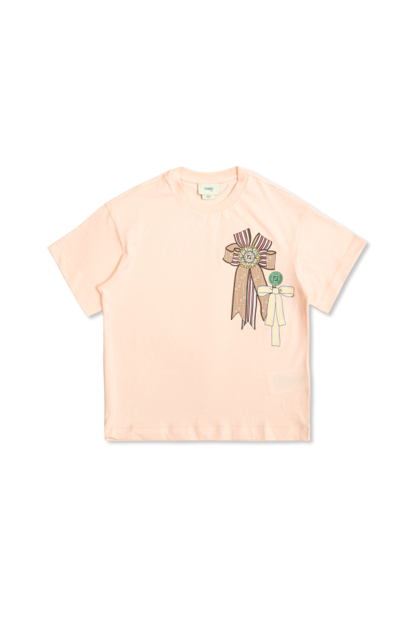 T-shirt with colorful print od Fendi Kids