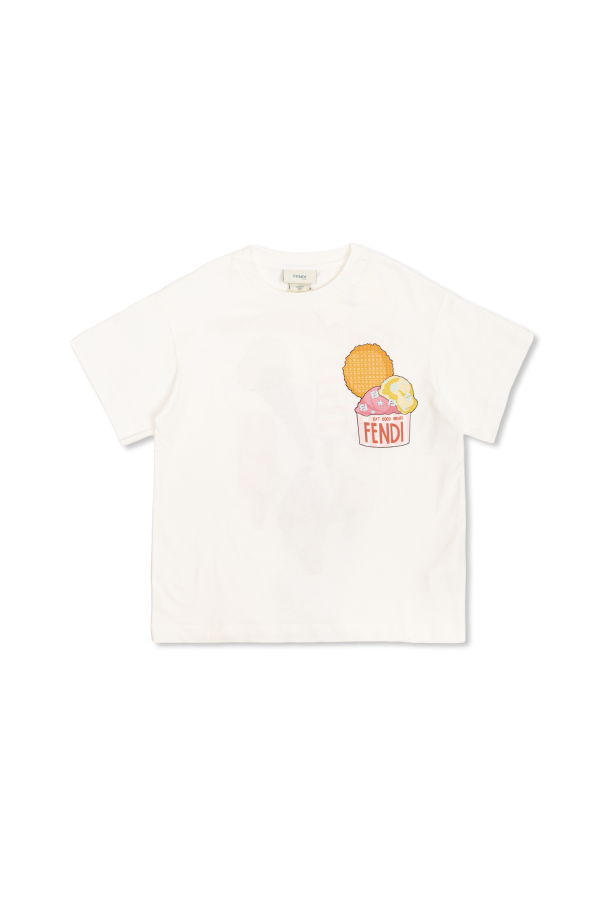 T-shirt with print od Fendi
