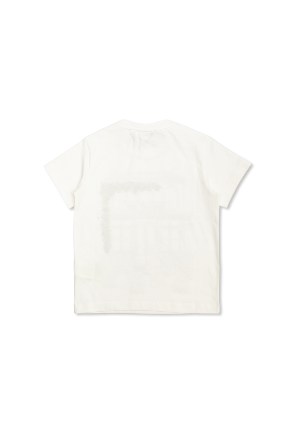 Fendi Kids T-shirt de algodão com estampado