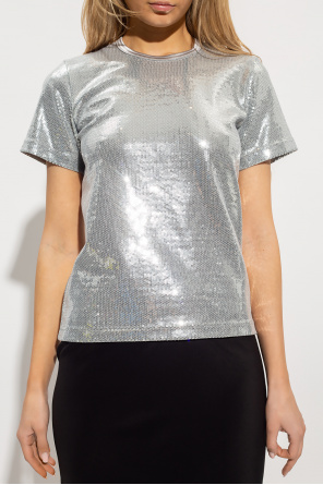 Junya Watanabe Comme des Garçons T-shirt mesh with sequin inserts