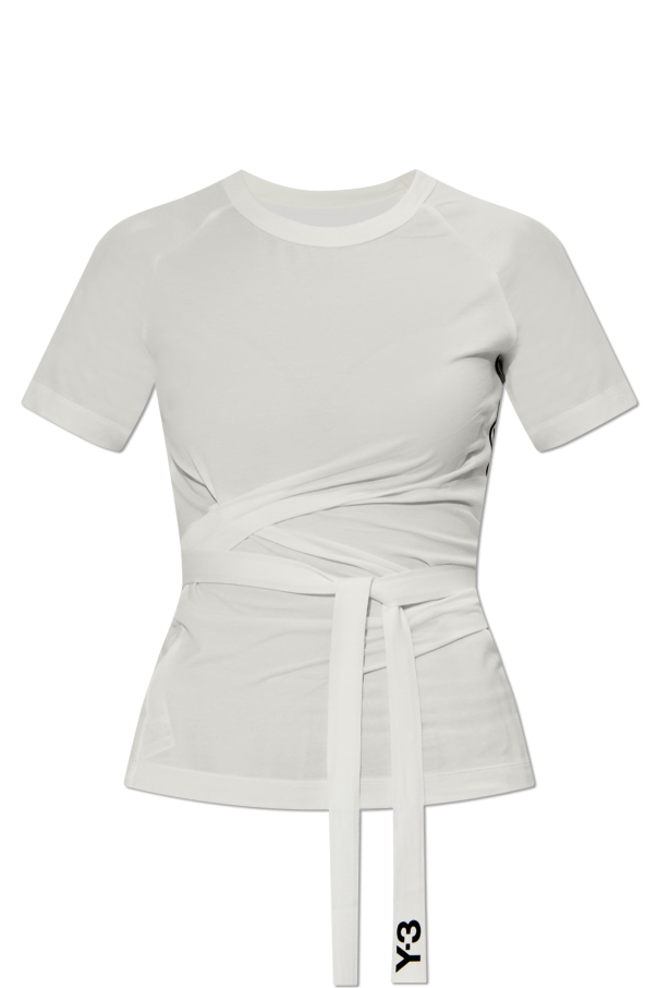 Y-3 T-shirt with drawstrings