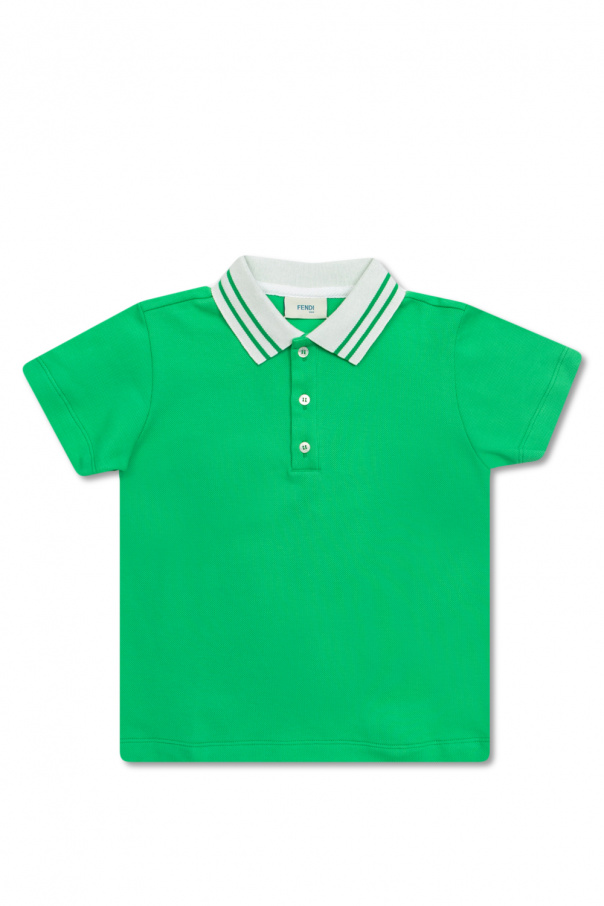 Fendi Kids CMP 3T60077 Koszulka polo canvas Z Krótkim Rękawem