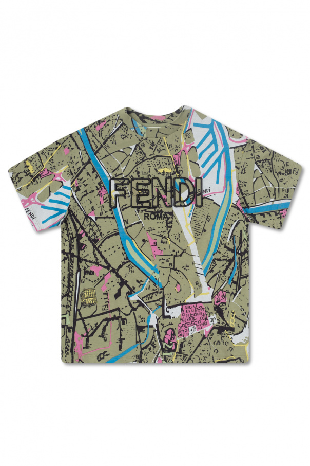 Fendi Kids Fendi logo-plaque flap wallet