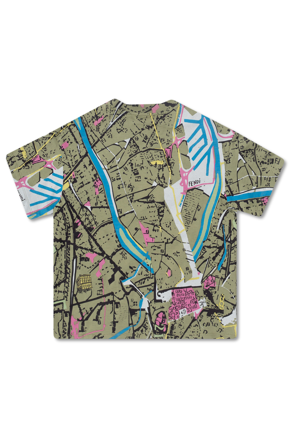 Fendi Kids you fendi Map T-shirt