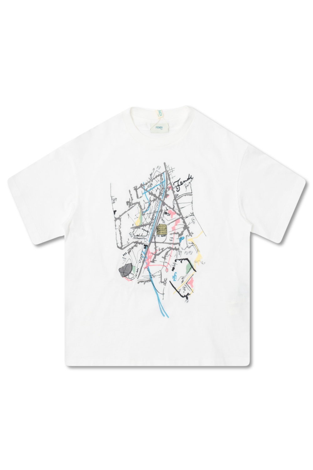 fendi Tresor Kids Embroidered T-shirt