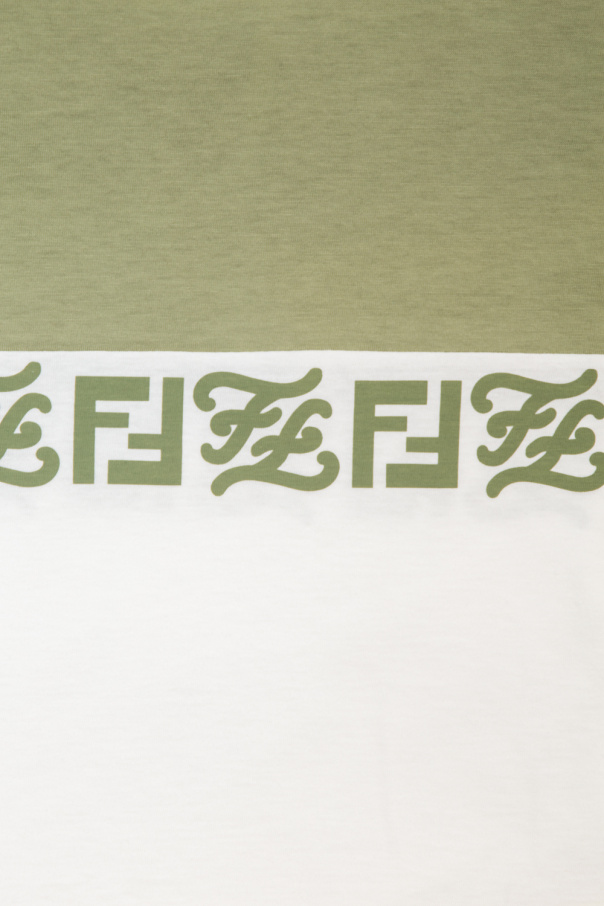 fendi mini Kids T-shirt with monogram