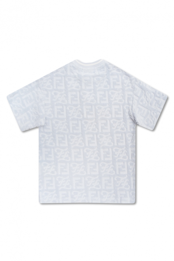 Fendi Kids T-shirt z wytłoczonym wzorem