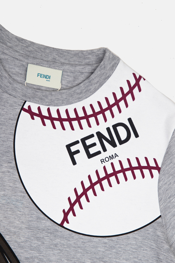 fendi clutch Kids T-shirt with logo