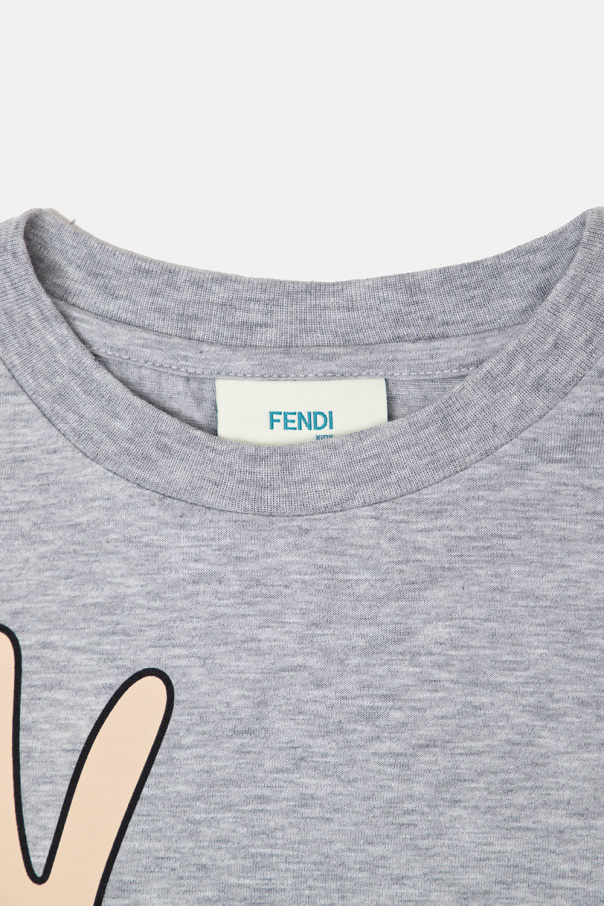 Fendi Kids Fendi Baguette logo chain necklace