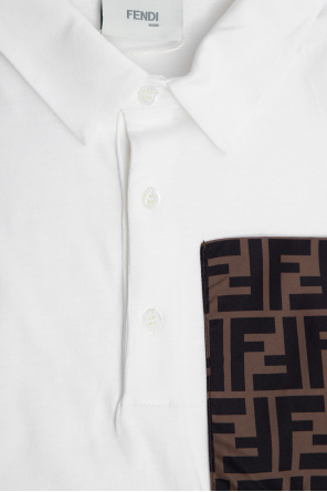 Fendi Kids WHITE Polo shirt with logo