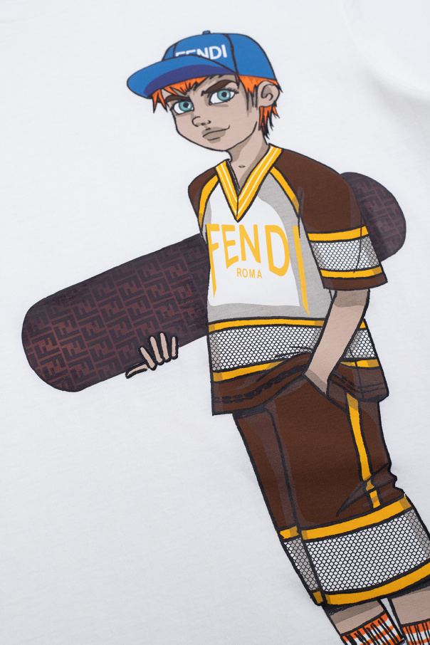 Fendi 28mm Kids Printed T-shirt