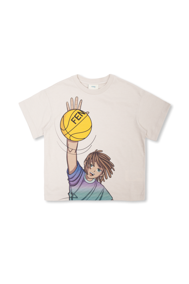 T-shirt z nadrukiem od Fendi Kids