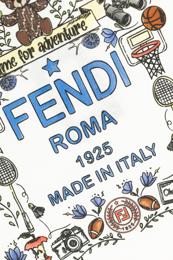 Fendi Kids T-shirt with a colorful print