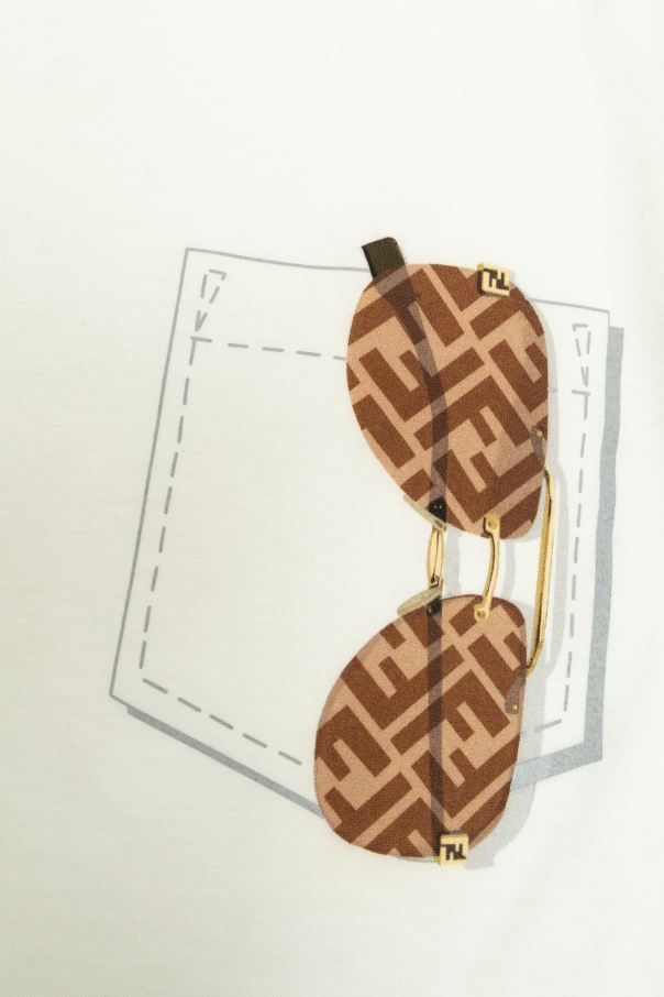 Fendi Kids T-Shirt mit farbigem Aufdruck