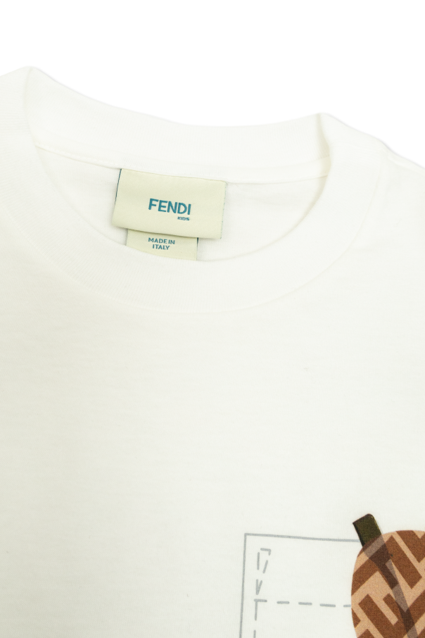 Fendi Kids T-Shirt mit farbigem Aufdruck