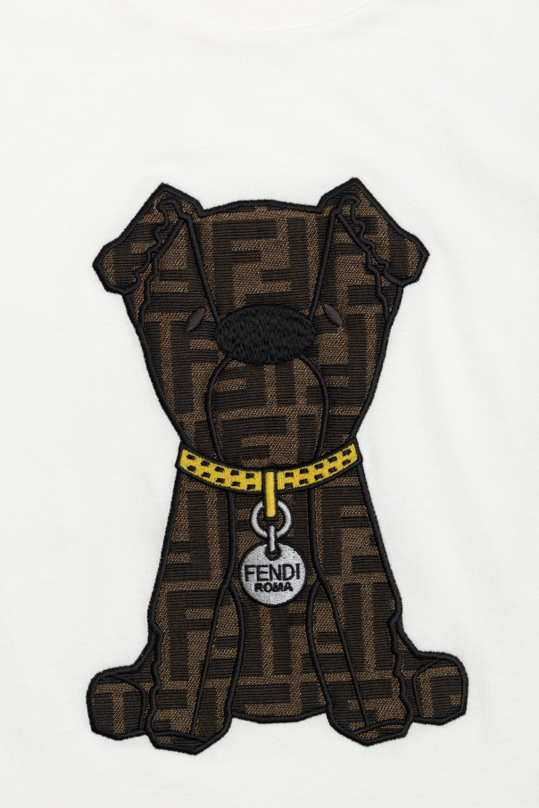 Fendi Kids T-shirt with a patch