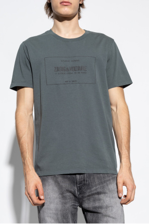 Gsa Organic Cotton T-shirt Met V-hals En Korte Mouwen ‘Ted’ T-shirt with logo