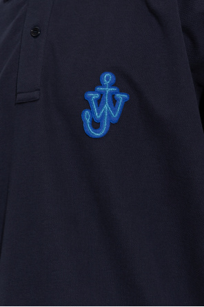 JW Anderson hackett blue embroidered logo polo shirt