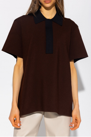 JIL SANDER Paule 1 logo-print panelled FRED polo shirt