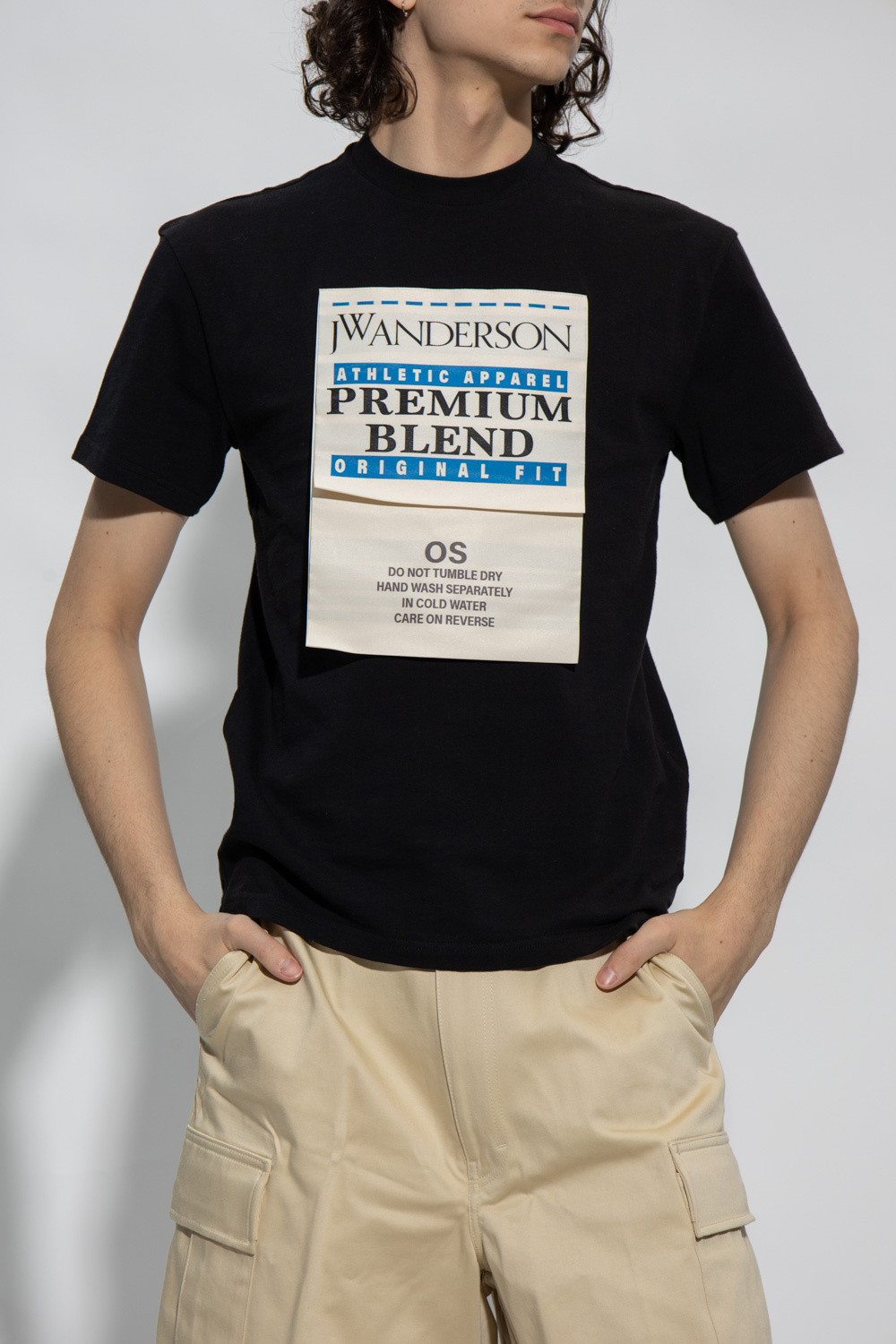 JW Anderson AMBUSH T-Shirt mit Logo-Print Blau