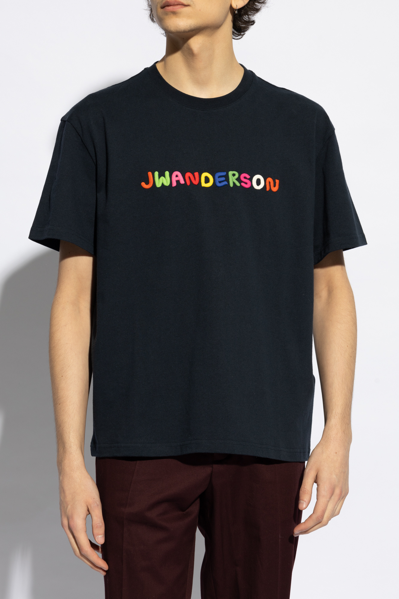 JW Anderson dolce gabbana logo embroidered polo shirt item