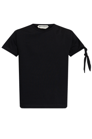 T-shirt with a knot on the shoulder