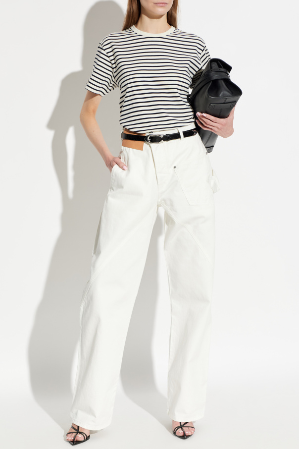 JW Anderson Camiseta con estampado de rayas