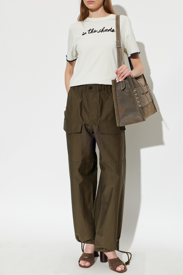 JW Anderson Camiseta con inscripción bordada