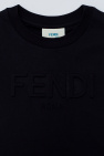 fendi panelled Kids T-shirt with logo