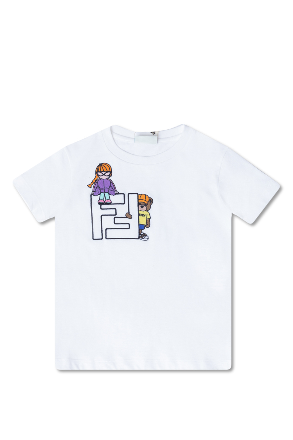 logo print T-Shirt, Fendi Kids