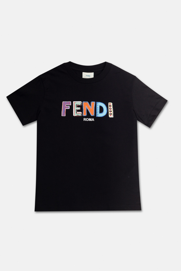 Fendi Kids Fendi Kids FF logo circle sweatshirt